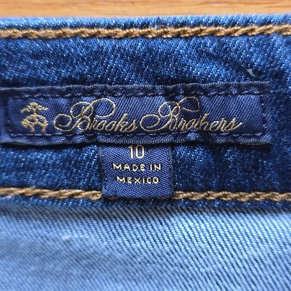 NWOT, Brooks Brothers, Straight Leg Dark Wash Jeans, Women's 10 - Picture 5 of 15